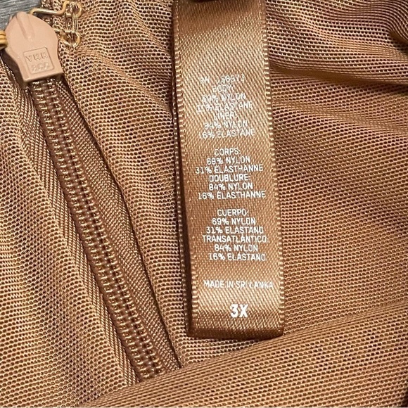 SKIMS All-in-One Long Sleeve Mid Thigh Jumpsuit CARAMEL Style# BS-BSS-0756 Sz 3X - Picture 10 of 12